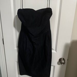 Express  Dark Denim Tube Dress with pockets